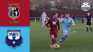 LATE DRAMA Tranent FC v Caledonian Braves Highlights [upl. by Enelra811]