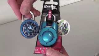 Masterlock Speed Dial Unboxing Demonstration and How To Change Combination 1500iD [upl. by Ehtyaf137]