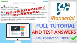 How to pass gotranscriptcom test part 1 [upl. by Loralyn]