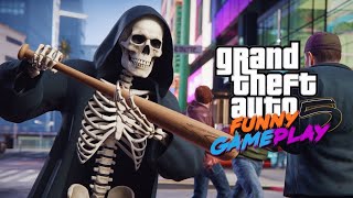 GTA 5 Skelten Funny Game Play gta gta5spidermanfunnyjump [upl. by Hpseoj]