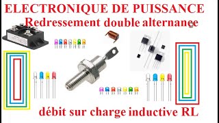 Cours électronique de Puissance Redressement double alternance Partie 5 Débit sur charge RL [upl. by Verne236]