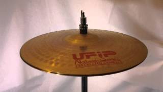 SOLD UFIP Natural Medium Hi Hat Cymbals 14quot  1100t 1300b grams [upl. by Bollen656]