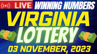 Virginia Night Lottery Results Nov 03 2023  Pick 3  Pick 4  Cash Pop  Powerball  Mega Millions [upl. by Astra]