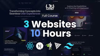 Build and Deploy 3 Modern UIUX Websites and Get Hired as a Frontend Developer  Full 10Hour Course [upl. by Ojahtnamas423]