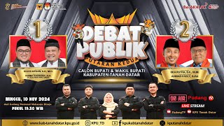 🔴 LIVE  Debat Publik Putaran Kedua Calon Bupati dan Wakil Bupati Tanah Datar [upl. by Jandel]