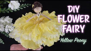 How to Make a Flower Fairy Doll  DIY Peony Fairy Tutorial with Instructions  Untidy Artist [upl. by Ijies]