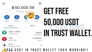 How to hack 50000 USDT in trust wallet Get free 50000 USDT [upl. by Lenox]