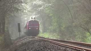 BR 218 unterwegs mit Sonderzug auf der Oberwesterwaldbahn [upl. by Soulier]