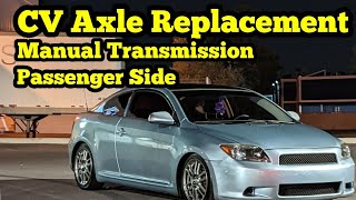 2005  2010 Scion TC Passenger Side CV Axle Replacement Manual Transmission [upl. by Camala]