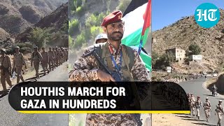 Yemens Houthi Fighters March For Palestine amp Gaza Amid Attacks On Israel amp US Targets  Watch [upl. by Nelrsa]