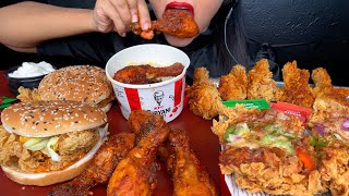 ASMR EATING KFC SPICY LEG PIECEPERI PERI DRUMSTICKPRO BURGERCHIZZAKFC RICEBOWL FOOD VIDEOS [upl. by Ahsain126]