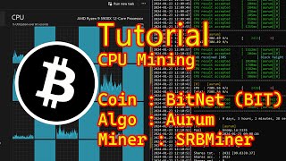 113 Tutorial Nambang Coin Bitnet BIT  Aurum CPU Mining  SRBMiner  Windows dan HiveOS [upl. by Craggy]