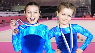 SISTERS GYMNASTICS COMPETITION DAY  Family Fizz [upl. by Sosanna]