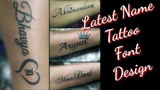 Name tattoo design on hand  latest tattoo font design  letters Tattoo [upl. by Lotsirb487]