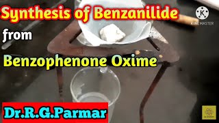 Synthesis of Benzanilide from Benzophenone oxime  Recrystallization [upl. by Jehial745]