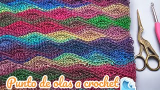 Maravilloso 😍 punto Brioche o inglés a crochet IMITACIÓN en 2 Agujas [upl. by Annaesor986]