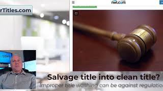 Changing salvage title to clean title is it legal [upl. by Friedlander295]