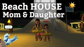 Roblox Bloxburg Mom amp Baby Beach house VACATION [upl. by Ecneitap702]