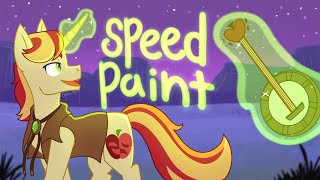 Ambrose Play Us A Song  SpeedPaint Mlp Oc 🍎 CC [upl. by Garey]