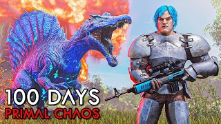 I Spent 100 Days In ARK Survival Ascended Primal Chaos [upl. by Nonie]