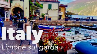 4K Italy  Limone sul garda  4K walking tour Italy [upl. by Anilev96]