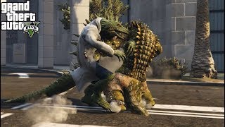 The Lizard VS Killer Croc  Epic Battle GTA 5 [upl. by Gunar874]