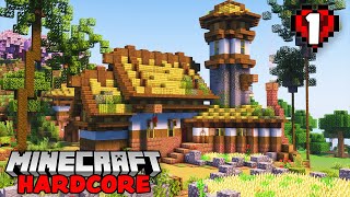 THE PERFECT STARTER HOUSE  Ep 1  Minecraft 120 Hardcore Survival Lets Play [upl. by Jephum]