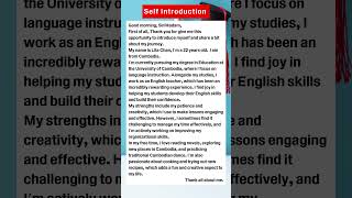 How to Introduce Yourself in English Tips and Examples shorts english foryou fyp [upl. by Bettina]