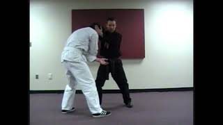 Fallen Cross  Rear Twohanded Choke Self Defense Geoff Johnsons American Kenpo Karate [upl. by Elreath]