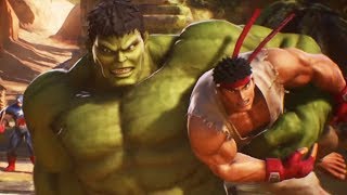 HULK and RYU Team Fight Scene MARVEL vs CAPCOM INFINITE [upl. by Ecnar]