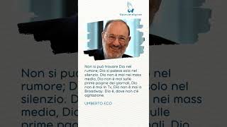 Umberto Eco  Trovare Dio [upl. by Ardnuahc]