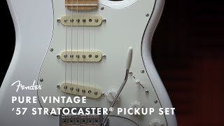 Pure Vintage 57 Stratocaster Pickup Set  Fender [upl. by Akenn]