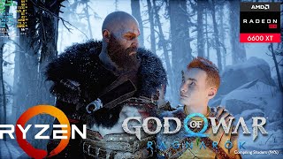 God of War Ragnarök  RX6600XT  R7 5700X  ULTRA SETTINGS 1080P [upl. by Wawro]