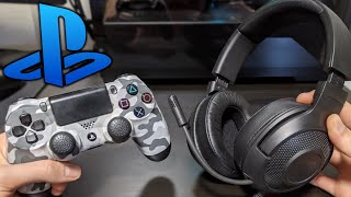 How to CONNECT Your Headset Headphones Speakers and Microphone to Your PS4 EASY 2020  SCG [upl. by Maureen]