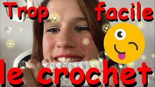 DIY Tuto crochet  aujourdhui on fait des mailles serrée  le crochet facile [upl. by Orecic]