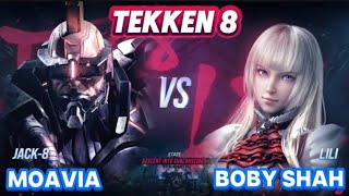 Tekken 8  Moavia  Jack 8  VS Boby Shah  Lili  Ps5 Games [upl. by Akinoj359]