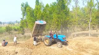 Unloading Boss Sonalika RX 50 Tractor Unloading Location River Side Under tree Biggest Brick Kiln [upl. by Yssac988]