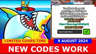 NEW CODES🦈Shark bite simulator ROBLOX  LIMITED CODES TIME  9 AUGUST 2024 [upl. by Shanney]