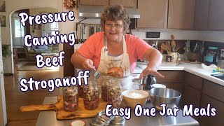 Pressure Canning Beef Stroganoff  Easy One Jar Meals [upl. by Loss]