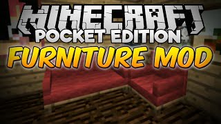 Minecraft PE 0131 FURNITURE MOD V3 Pocket Edition [upl. by Ahsela]