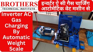 Inverter AC Gas Charging By Weight Scale gascharging ac inverterac gaschargebyweight r32 r410 [upl. by Oivlis]