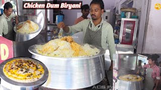 Hyderabadi Nizams biryani\Chicken Dum Biryani Recipe  चिकन दम बिरयानी  Street food\ACS Foods 107 [upl. by Nevada894]