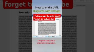 How to make UML diagrams with chatgpt chatgpt education [upl. by Yrneh]