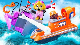 Spielzeug Video für Kinder mit der Paw Patrol  Kinder Cartoons Skyes Hubschrauber ist abgestürzt [upl. by Jo-Ann801]