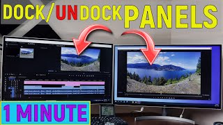 HOW TO DOCK  UNDOCK PANELS IN ADOBE PREMIERE PRO [upl. by Newfeld]