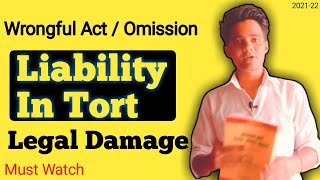 Liability In Torts  Wrongful Act or Omission  Law Of Torts [upl. by Epps]