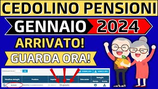 ✅CEDOLINO PENSIONI GENNAIO 2024👉ARRIVATO👉GUARDA ORA❗ [upl. by Brenk]