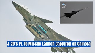 Rare Footage of Chinas CuttingEdge J20s PL10 Missile Launch Revealed [upl. by Yblehs]