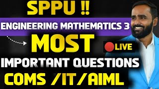 🔴LIVE MOST IMPORTANT QUESTIONSSPPU ENGINEERING MATHEMATICS 3PRADEEP GIRI SIR [upl. by Aysan]