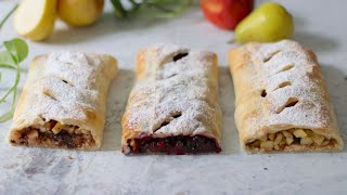 3 STRUDEL di pasta sfoglia  IDEE FACILI E VELOCI  Cucina Botanica [upl. by Molohs]